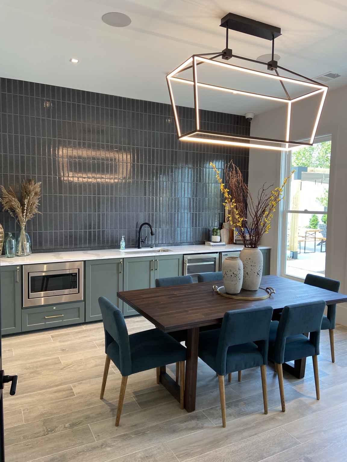 Clubhouse kitchenette and private dining space