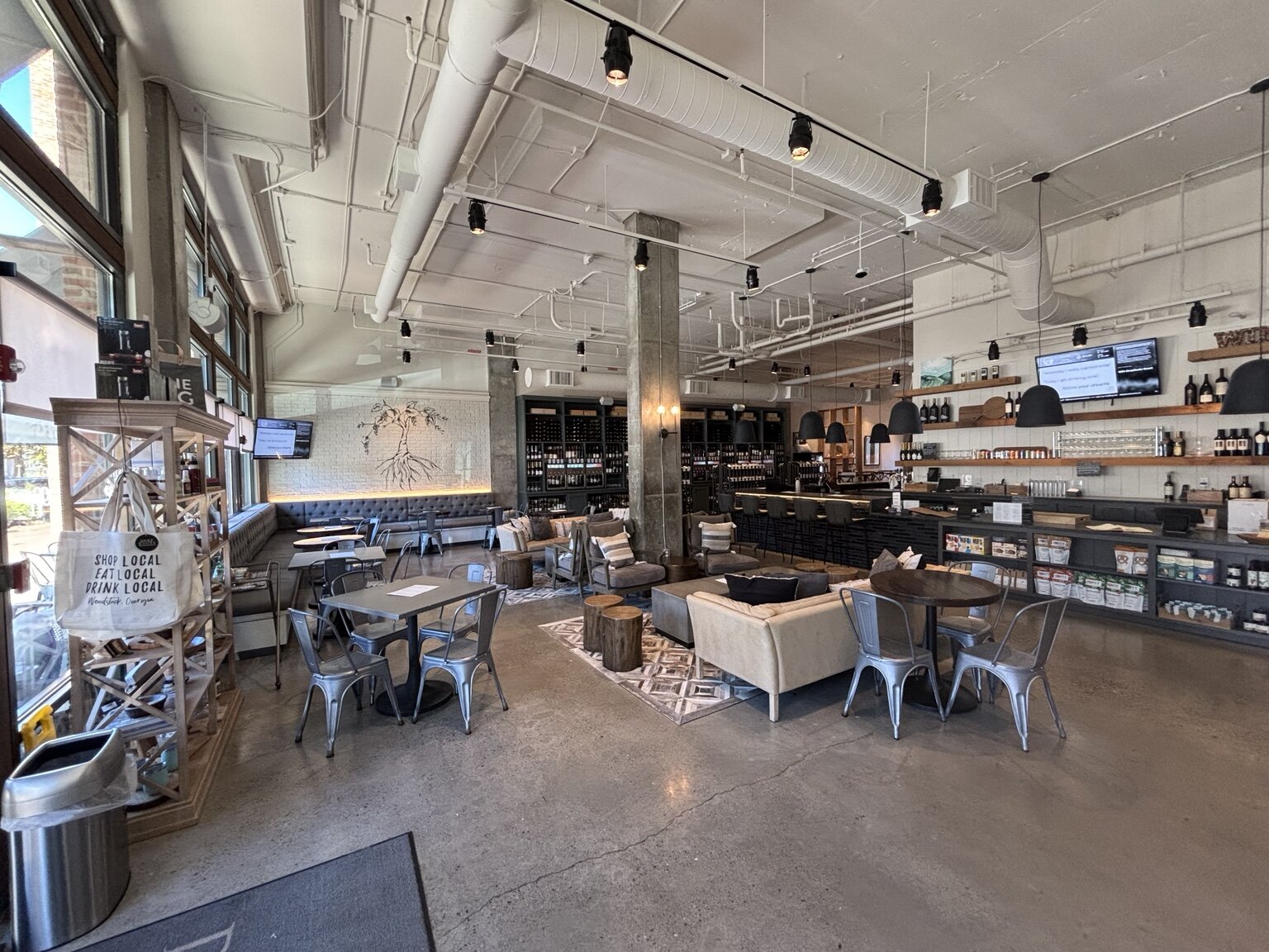 Completed Deep Roots Woodstock tasting room and lounge