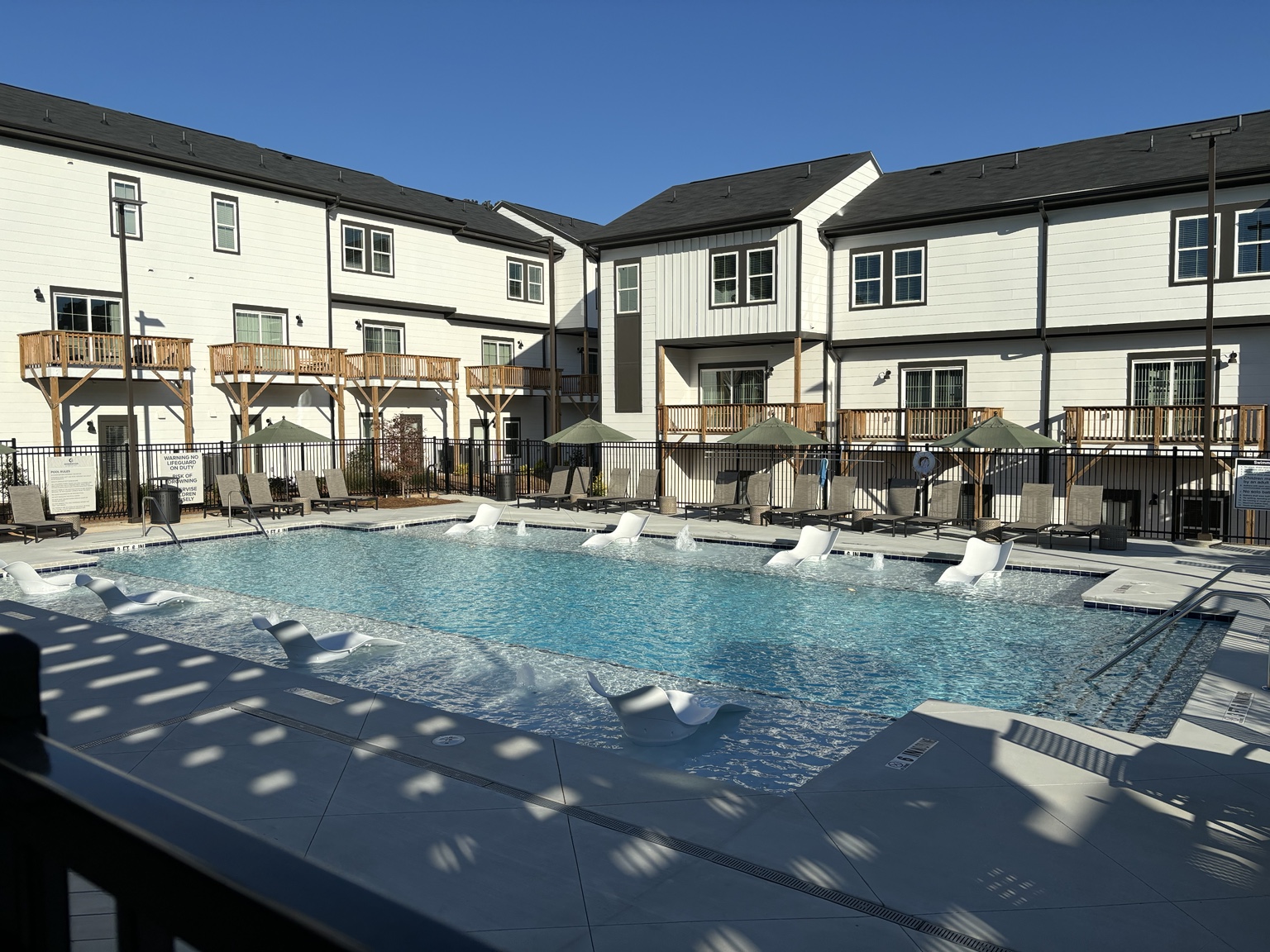 Completed community pool in Stone Mountain