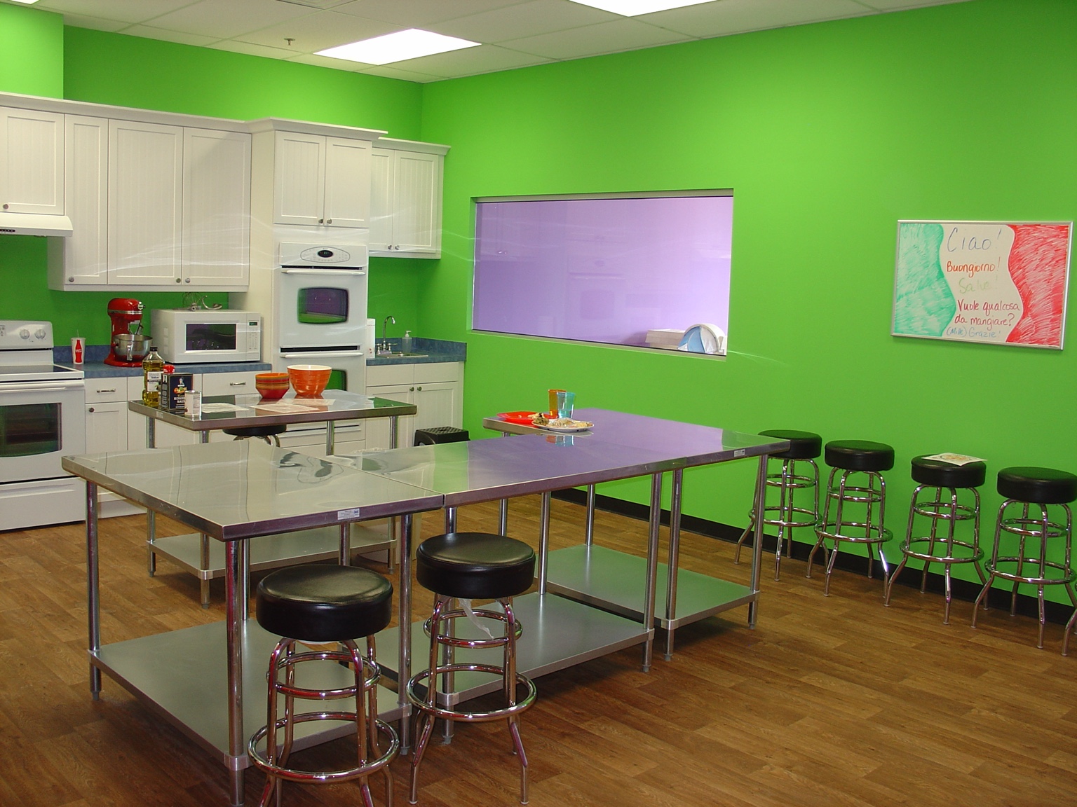 Instructional kitchen at Young Chefs Academy in Marietta